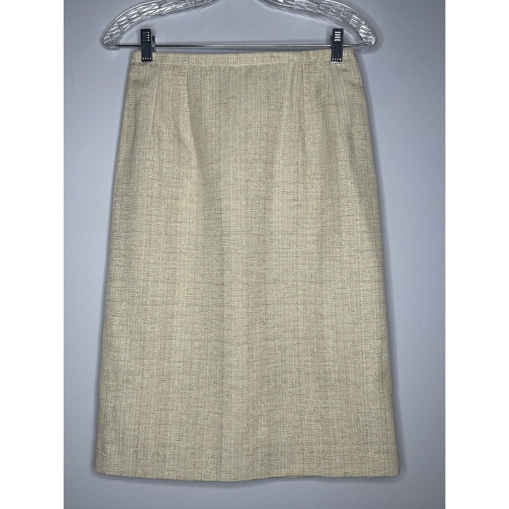 Harve Benard Vintage Classic Tan Textured Pencil Skirt Size 6